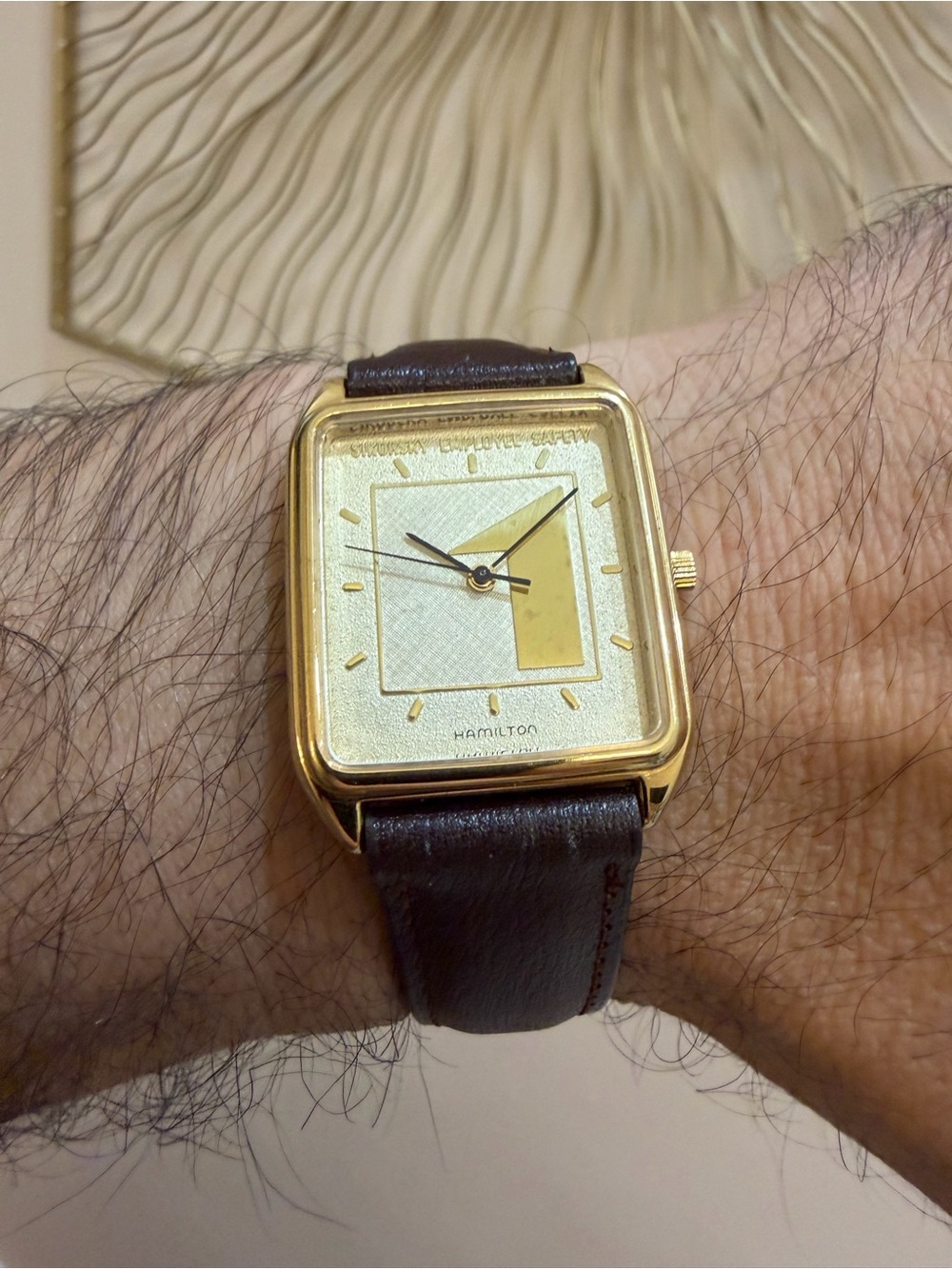 Vintage Hamilton Masterpiece 9854 Tank Quartz Watch 28mm Swiss Made